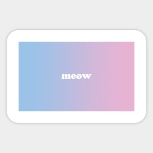 Gradient art 80's meow cute pink blue Sticker